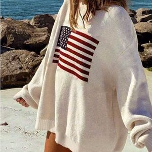Women’s cute American flag sweater!